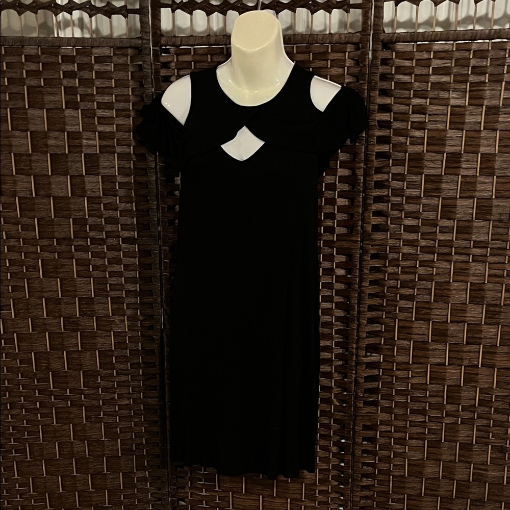 Francesca's Alya Collection Black Cut-Out Mini Dress